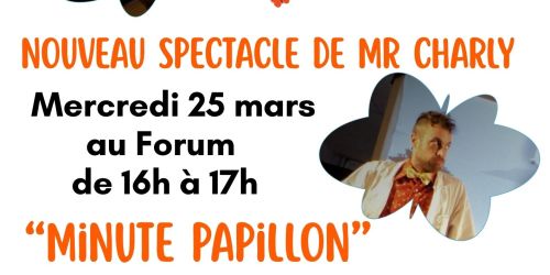 Minute papillon, un spectacle tout public (à partir de 5 ans) de Mr Charly